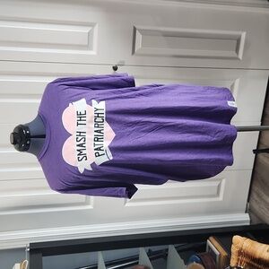 Purple statement t shirt-  XL